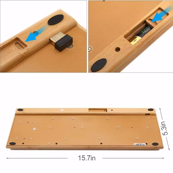Le clavier et la souris sans fil Bamboo pour le bureau
